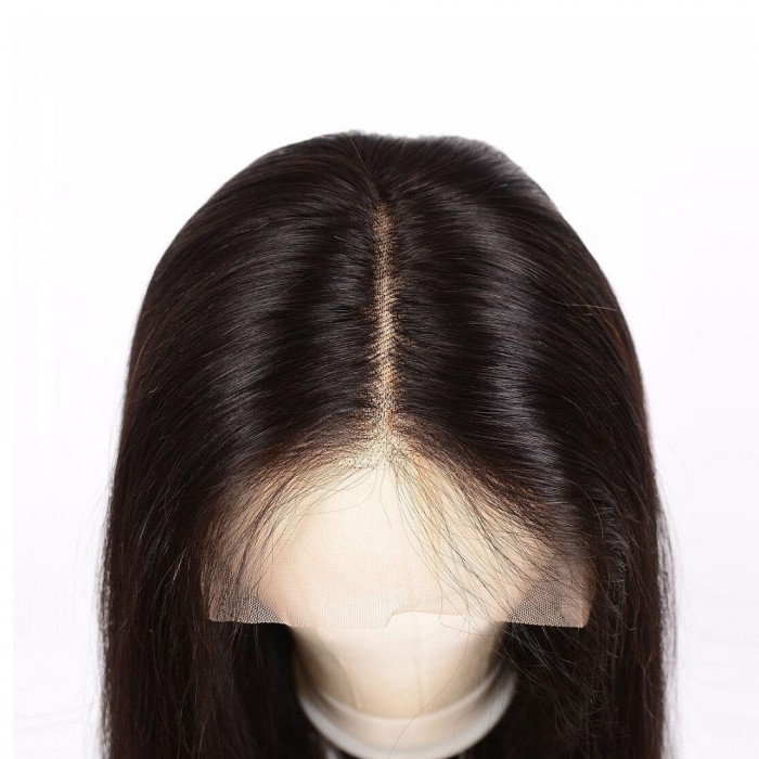 Kriyya Transparent 13X4 Lace Front Wig 150% Density Straight Human Hair Wig With Baby Hair