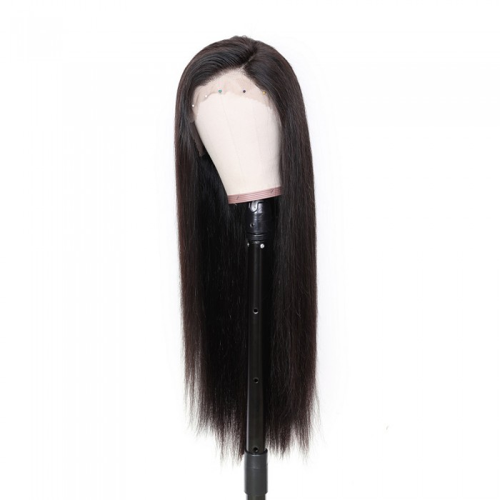 Kriyya Transparent 13X4 Lace Front Wig 150% Density Straight Human Hair Wig With Baby Hair