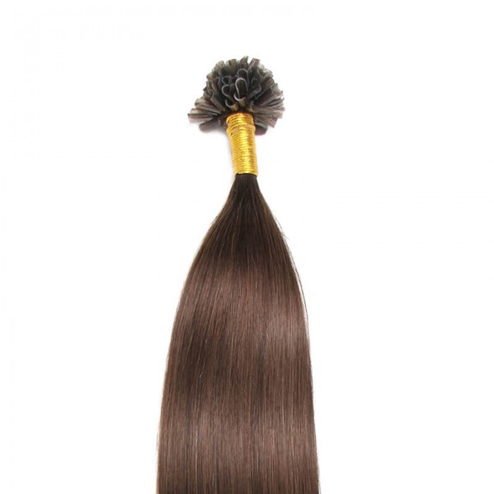 Professional Dark Brown U Tip Human Hair Extensions Pre-bonded Hair  Extensions | Kriyya 