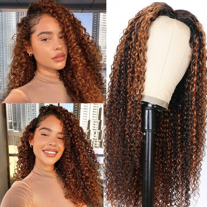 Lowest Price Get V Part Curly Highlight Wig