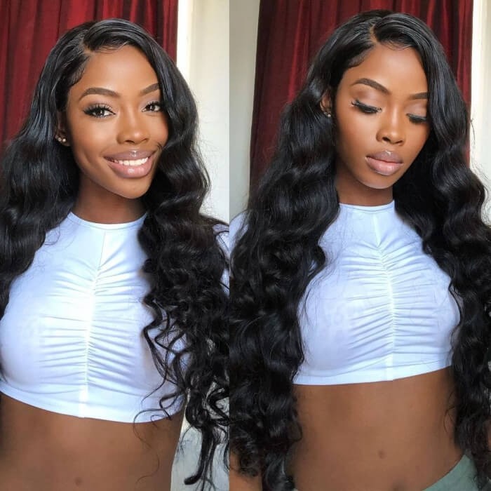 Kriyya 13x6 Lace Front Wigs Pre Plucked Body Wave Virgin Human Hair Wig 150% Density