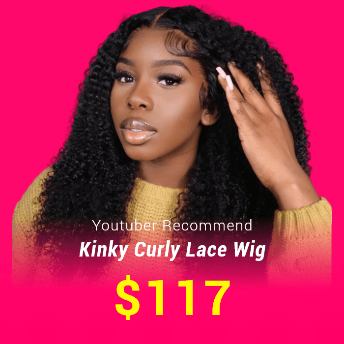 HOT: Kinky Curly 13x4 Lace Frontal Wig Pre-Plucked