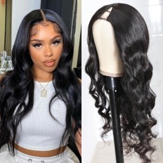 Kriyya Glueless Wave Natural Black Upgrade U Part Wig Beginner Friendly 150% Density