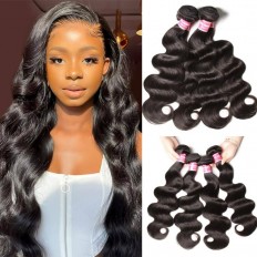 Kriyya Peruvian Body Wave Human Hair 4 Bundles Deals Unprocessed 9A Virgin Hair