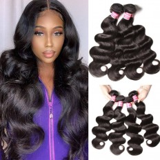 Kriyya Body Wave Hair 4 Bundles Indian Remy Human Hair Weave 9A Virgin Hair
