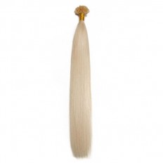 Kriyya Remy Hair Micro U-Tip Hair Extensions Platinum Blonde