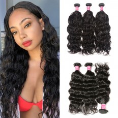 Kriyya Brazilian Hair Natural Wave 3 Bundles Deals 100% Virgin Human Hair