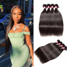 Kriyya Peruvian Straight Hair 4 Bundles Best Human Hair 9A Virgin Hair