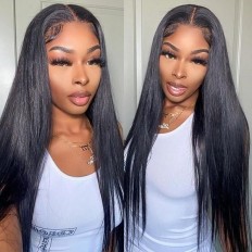 Kriyya Straight Hair Wig 150% Density Lace Part Wig Human Hair Natural Color