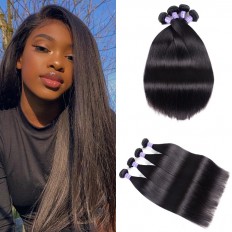 Kriyya Straight Virgin Hair Malaysian Best Human Hair Weave 4 Bundles 7A Hair