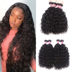 Kriyya Water Wave Bundles 4 Pcs Indian Virgin Hair Weave Hair