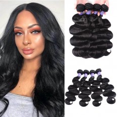 Kriyya Body Wave 4 Bundles Malaysian Virgin Hair 7A Human Hair Weave
