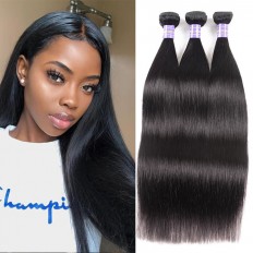 Kriyya Unprocessed Virgin Hair Straight Hair Weave 3 Piece 7A Human Hair