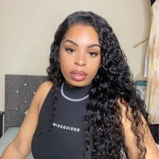 Kriyya Raw Indian Hair 4 Bundles Deep Wave Hair With 4X4 Closure