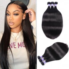 Kriyya Straight Hair Weave 3 Bundle Deals Malaysian Unprocessed 7A Virgin Hair