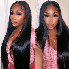 Kriyya 13x6 Lace Front Wig Straight Hair Human Hair Wigs 180% Density