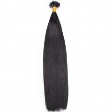Kriyya Professional U-Tip Hair Extensions Nail Tip Hair-Jet Black