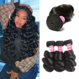 TG Black Brazilian Loose Deep Wave Hair Extension For Parlour Packaging  Size 1030 Inches