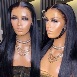 Kriyya 13x4 Straight Lace Front Wigs Pre Plucked Human Hair Wig 150% Density Dominique A. Same Style