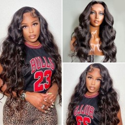 Kriyya Body Wave Middle Part Wigs Body Wave Lace Part Wig 150