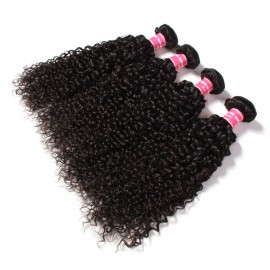 Kriyya Malaysian Curly Human Hair Weave 4 Hair Bundles 9A Virgin Hair