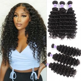 Wholesale 7A Deep Wave Bundles Sew In, Cheap Deep Wave Hair Bundles With  Closure, Deep Wave Bundles With Lace Closure On Sale | Kriyya 