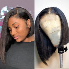 Flash Sale-Short Bob 4x4 Lace Closure Wig