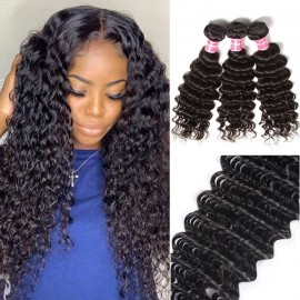 Hot Selling Deep Wave Hair Bundles, Brazilian Deep Wave Weave Sew In On  Sale | Kriyya 