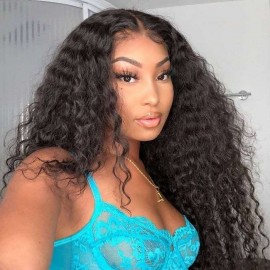 Kriyya Loose Deep Wave 100% Virgin Human Hair 3 Bundles With Lace Closure 4 X 4 Inch