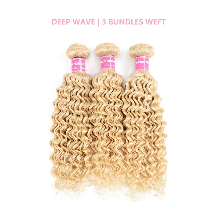 Brazilian Deep Wave 613 Hair Bundles Deep Wave Weave 613 Human Hair
