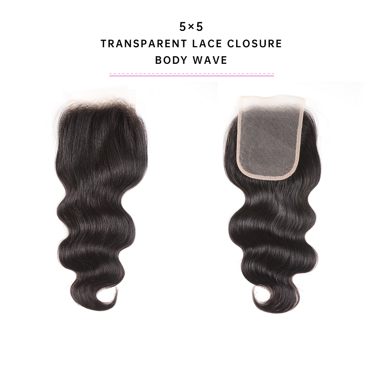 Brazilian 5x5 Lace Closure With Baby Hair Body Wave Lace Frontal Closure With Baby Hair