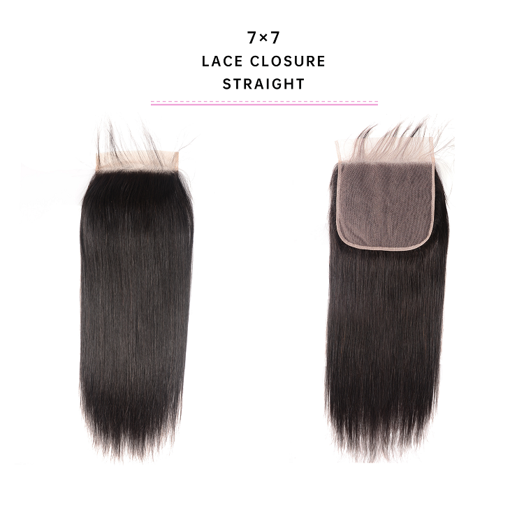 Straight 7x7 Lace Closure Virgin Hair