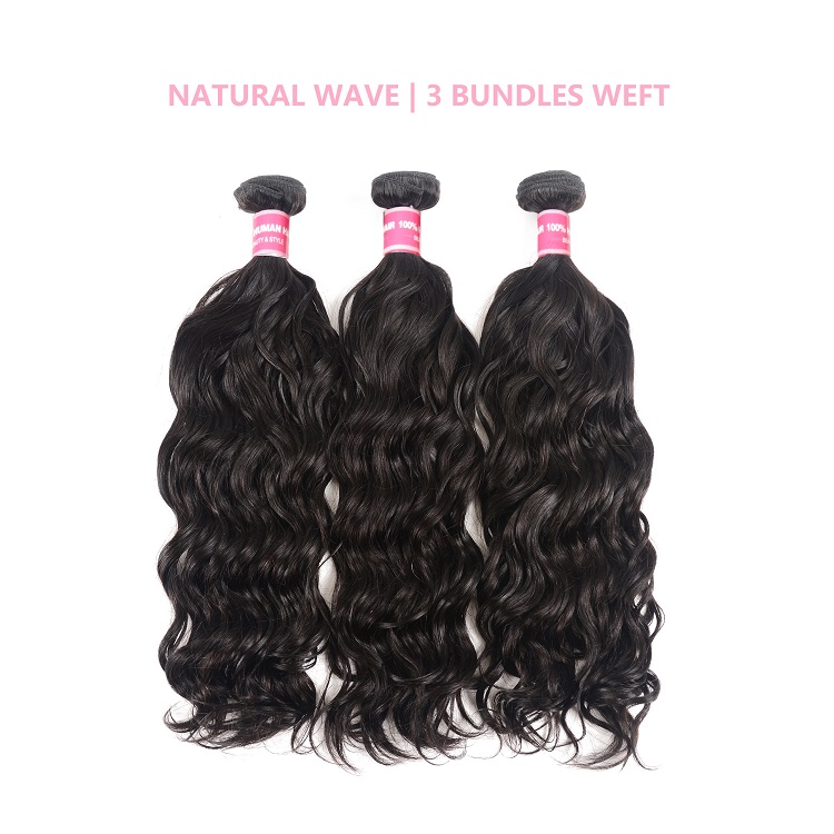 Natural Wave 3 Pcs Bundles Human Hair Human Hair 3 Bundles Natural Wave Weave