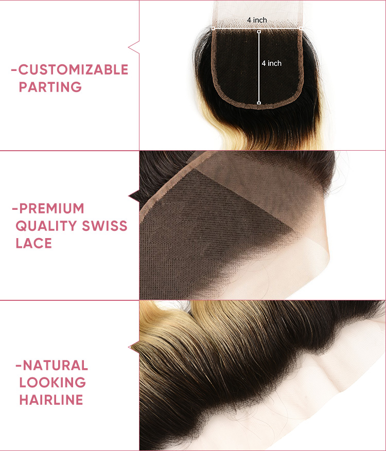 Body Wave Hair 4 Bundles With 4x4 Lace Closure 4 Bundles Body Wave With Closure Deal