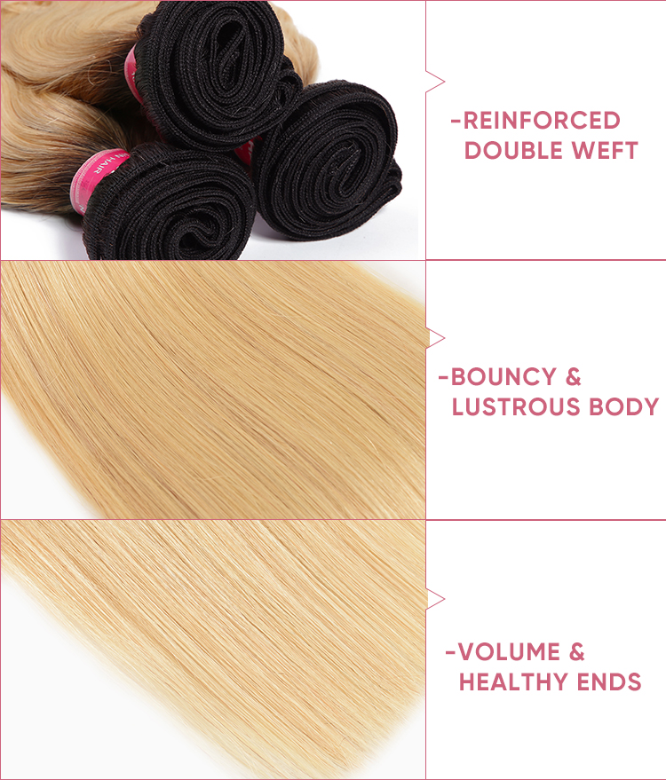 Straight 3pcs With 4x4 Lace Closure T1b613 Bundles Virgin Hair With 4x4 Closure