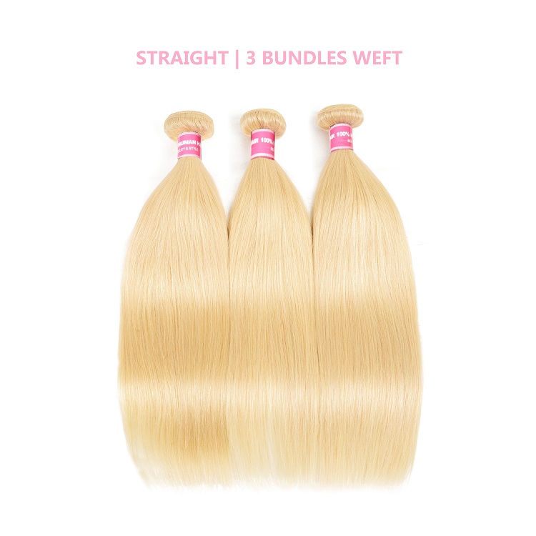 Straight 3 Pcs Bundles 613 Human Hair 3 Bundles Human Hair 613 Straight Weave