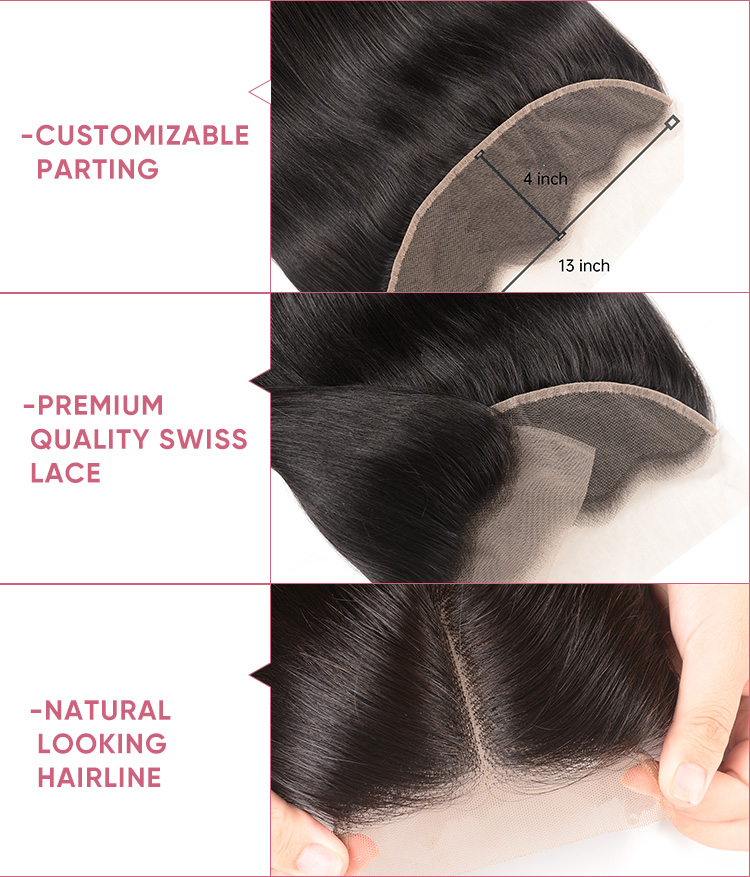 Body Wave Bundle Deals With 13x4 Frontal 4pcs Body Wave Virgin Hair With Lace Frontal