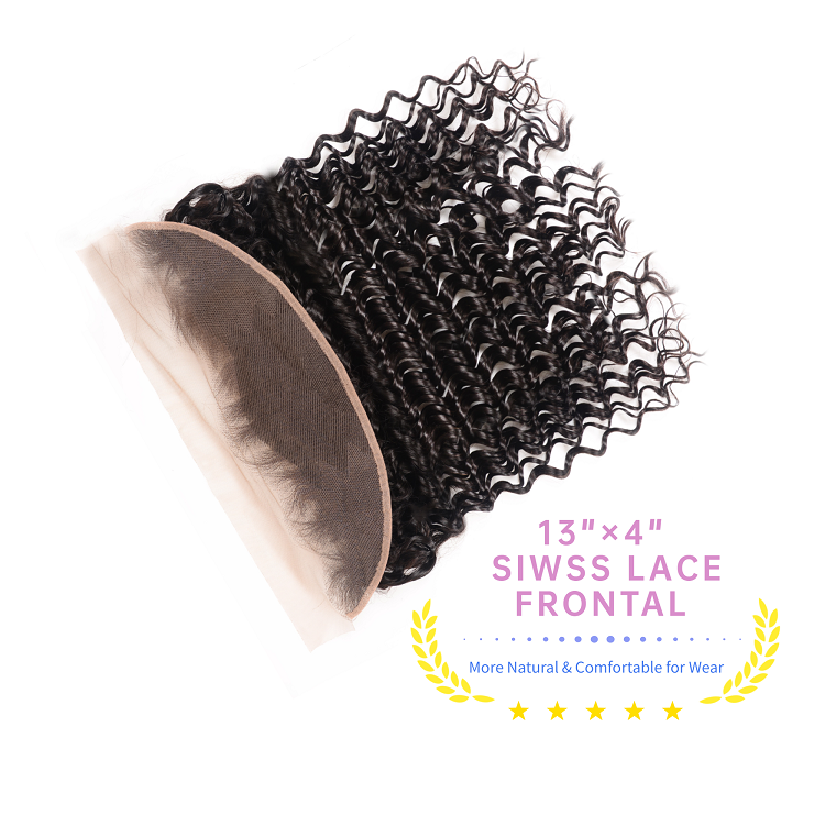 Deep Wave Hair Weave With Frontal Deep Wave Human Hair 4 Bundles With Frontal