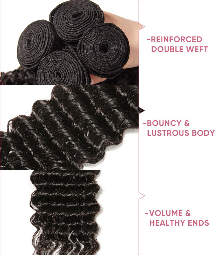 Deep Wave Human Hair Bundles With Frontal Deep Wave Human Hair Bundles With Frontal