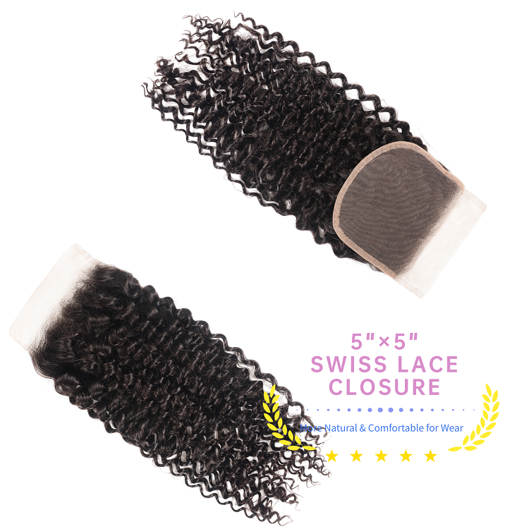 Jerry Curly With 5x5 Lace Closure Jerry Curly Human Hair With Closure