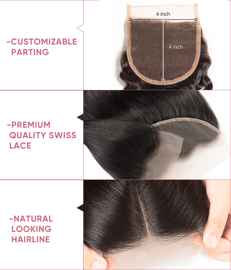 3 Bundles Jerry Curly Hair With 4x4 Lace Closure Brazilian Jerry Curly With 4x4 Lace Closure