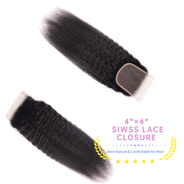 Brazilian Kinky Straight Bundles With Closure Kinky Straight Virgin Hair 4 Bundles With Closure