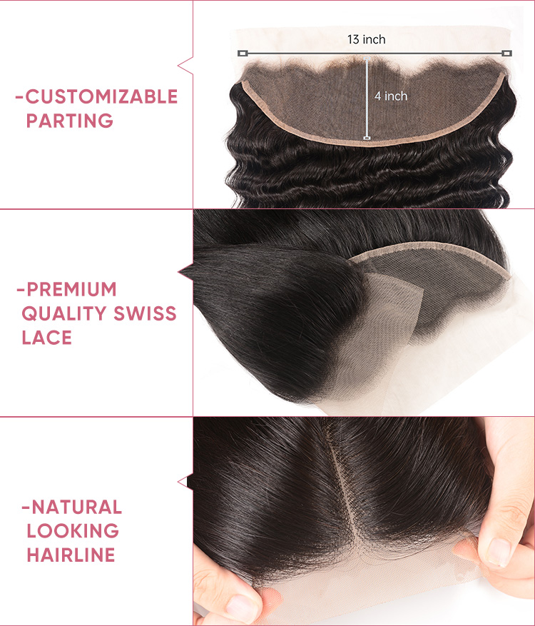 Virgin Hair Bundles Loose Deep Wave With 13x4 Frontal Loose Deep Wave Cheap 4 Bundles With Frontal
