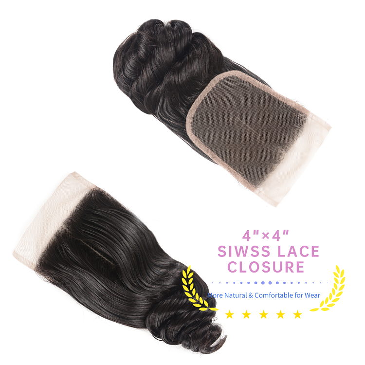 3 Bundles Loose Wave Virgin Hair With Closure 3pcs Loose Wave Human Hair With Lace Closure