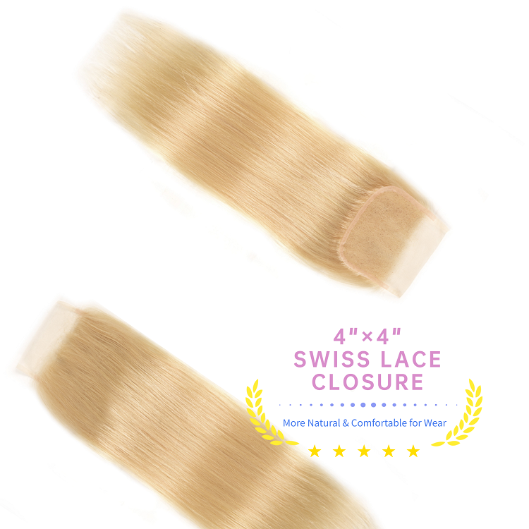 3 Bundles Virgin Hair With Lace Closure 4x4 Inch Straight Hair With 4x4 Lace Closure