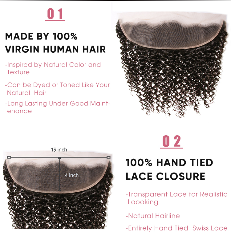 Human Hair Jerry Curly 13x4 Lace Frontal Virgin Hair Jerry Curly 13x4 Lace Frontal