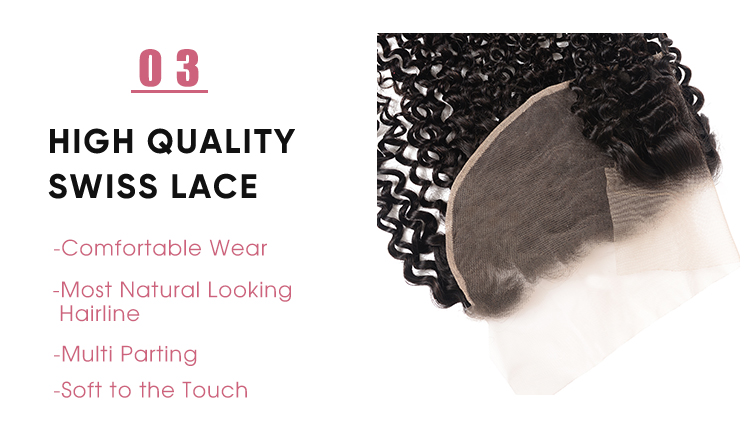 Kinky Curly Human Hair 13x4 Lace Frontal Brazilian Virgin Hair Kinky Curly 13x4 Lace Frontal