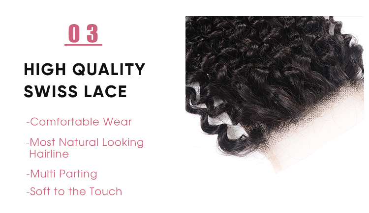 Brazilian Kinky Curly 4x4 Lace Closure Human Hair Kinky Curly 4x4 Lace Closure