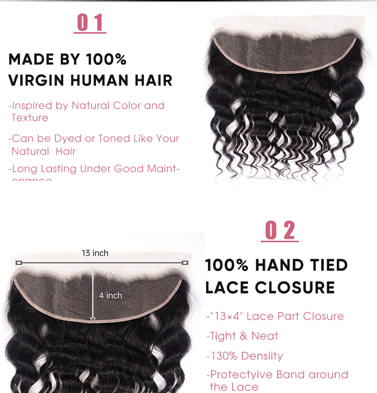 Virgin Hair Natural Wave 13x4 Lace Frontal