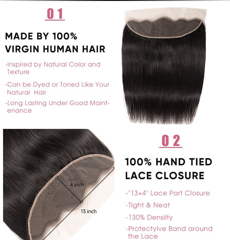 Straight 13x4 Lace Frontal With Baby Hair Straight 13x4 Lace Frontal Closure